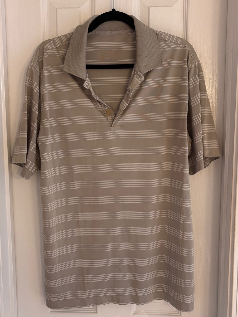 Nike Golf Grey Sriped Polo | large